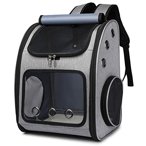 ALLSOPETS Haustier Rucksack für Hunde Faltbar Reiserucksack Katzenrucksack Atmungsaktiver Geräumiger Hunderucksack mit Weicher Matratze für Reisen Camping Wandern Grau ALLSOPETS Haustier Rucksack für Hunde Faltbar Reiserucksack Katzenrucksack Atmungsaktiver Geräumiger Hunderucksack mit Weicher Matratze für Reisen Camping Wandern Grau von ALLSOPETS