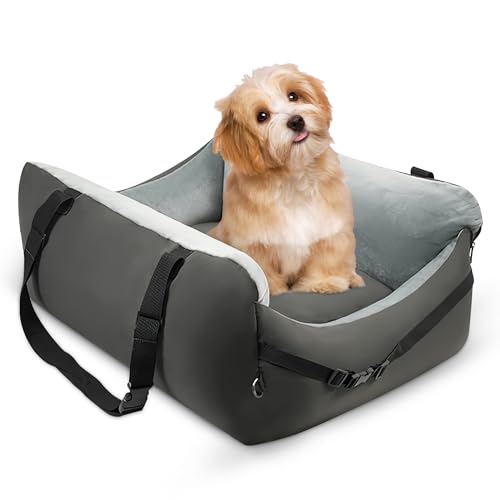 ALLSOPETS Hund Autositz Verstellbarer Haustiersitz für kleine Hunde und Katzen mit Sicherheitsleine Tragbare Haustier-Autobett Hunde-Reiseautositz für Die Meisten Autos Geeignet Grau ALLSOPETS Hund Autositz Verstellbarer Haustiersitz für kleine Hunde und Katzen mit Sicherheitsleine Tragbare Haustier-Autobett Hunde-Reiseautositz für Die Meisten Autos Geeignet Grau von ALLSOPETS