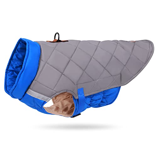 ALLSOPETS Hundemantel für Kleine Hunde Hundejacke Winterweste Jacken Hundemantel Hundepullover Haustier Skifahren Weste für Mittel Kleine Hunde Chihuahua Bulldogge Kleidung Grau von ALLSOPETS