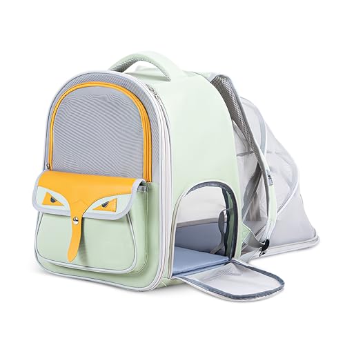 ALLSOPETS Hunderucksack Erweiterbarer Faltbar Katzentrage Rucksack mit Atmungsaktivem Netzgewebe Haustier Tragerucksack für Katzen kleine Hunde Welpen Ideal für Reisen Wandern Camping Grün ALLSOPETS Hunderucksack Erweiterbarer Faltbar Katzentrage Rucksack mit Atmungsaktivem Netzgewebe Haustier Tragerucksack für Katzen kleine Hunde Welpen Ideal für Reisen Wandern Camping Grün von ALLSOPETS