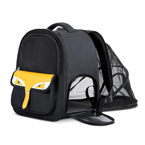 ALLSOPETS Hunderucksack Erweiterbarer Faltbar Katzentrage Rucksack mit Atmungsaktivem Netzgewebe Haustier Tragerucksack für Katzen kleine Hunde Welpen Ideal für Reisen Wandern Camping Schwarz ALLSOPETS Hunderucksack Erweiterbarer Faltbar Katzentrage Rucksack mit Atmungsaktivem Netzgewebe Haustier Tragerucksack für Katzen kleine Hunde Welpen Ideal für Reisen Wandern Camping Schwarz von ALLSOPETS