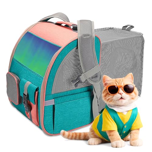 ALLSOPETS Hunderucksack Erweiterbarer Faltbarer Haustiertragerucksack für Kleine Hunde und Katzen mit Sicherheitsleine Wasserdichter Langlebiger Katzenrucksack für Reisen Wandern Camping Blau ALLSOPETS Hunderucksack Erweiterbarer Faltbarer Haustiertragerucksack für Kleine Hunde und Katzen mit Sicherheitsleine Wasserdichter Langlebiger Katzenrucksack für Reisen Wandern Camping Blau von ALLSOPETS
