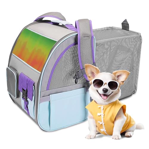 ALLSOPETS Hunderucksack Erweiterbarer Faltbarer Haustiertragerucksack für Kleine Hunde und Katzen mit Sicherheitsleine Wasserdichter Langlebiger Katzenrucksack für Reisen Wandern Camping Lila ALLSOPETS Hunderucksack Erweiterbarer Faltbarer Haustiertragerucksack für Kleine Hunde und Katzen mit Sicherheitsleine Wasserdichter Langlebiger Katzenrucksack für Reisen Wandern Camping Lila von ALLSOPETS