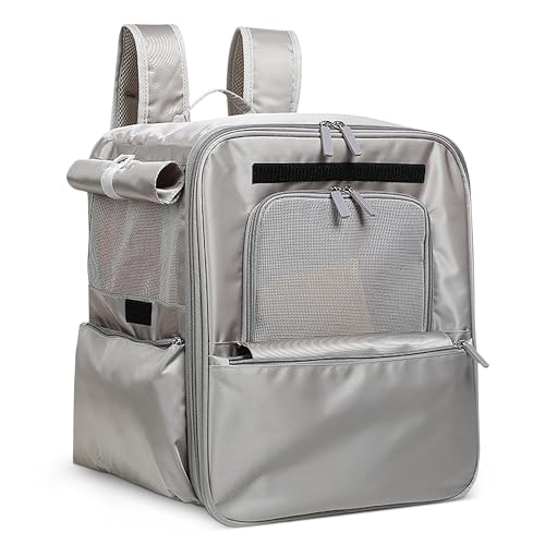 ALLSOPETS Hunderucksack Faltbarer Haustiertragerucksack für Kleine Hunde und Katzen mit Sicherheitsreißverschluss Wasserdichter Langlebiger Katzenrucksack für Reisen Wandern Camping Grau ALLSOPETS Hunderucksack Faltbarer Haustiertragerucksack für Kleine Hunde und Katzen mit Sicherheitsreißverschluss Wasserdichter Langlebiger Katzenrucksack für Reisen Wandern Camping Grau von ALLSOPETS
