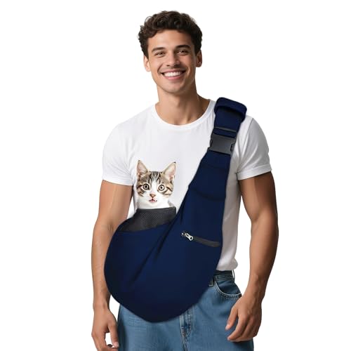ALLSOPETS Hundetragetasche für Kleine Hunde und Katzen, Atmungsaktive Hundeschlinge mit Sicherheitsleine, Weiche Tragetasche für Reisen und Tierarzt (Mitternachtsblau) ALLSOPETS Hundetragetasche für Kleine Hunde und Katzen, Atmungsaktive Hundeschlinge mit Sicherheitsleine, Weiche Tragetasche für Reisen und Tierarzt (Mitternachtsblau) von ALLSOPETS