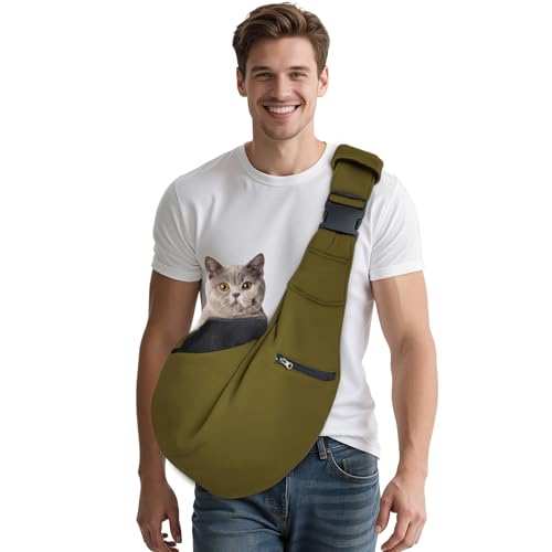 ALLSOPETS Hundetragetasche Atmungsaktive Bequeme Haustier Tragetasche für Kleine Hunde Katzen Sicherer Transport mit Verstellbaren Breiten Riemen und Leinenhaken Hund Tragetuch Grün ALLSOPETS Hundetragetasche Atmungsaktive Bequeme Haustier Tragetasche für Kleine Hunde Katzen Sicherer Transport mit Verstellbaren Breiten Riemen und Leinenhaken Hund Tragetuch Grün von ALLSOPETS
