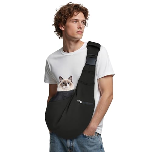 ALLSOPETS Hundetragetasche Atmungsaktive Bequeme Haustier Tragetasche für Kleine Hunde Katzen Sicherer Transport mit Verstellbaren Breiten Riemen und Leinenhaken Hund Tragetuch Schwarz ALLSOPETS Hundetragetasche Atmungsaktive Bequeme Haustier Tragetasche für Kleine Hunde Katzen Sicherer Transport mit Verstellbaren Breiten Riemen und Leinenhaken Hund Tragetuch Schwarz von ALLSOPETS