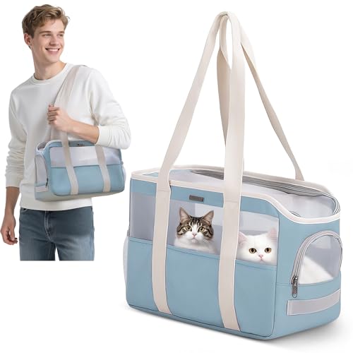 ALLSOPETS Hundetragetasche Haustier Tragetasche für Hunde und Katzen Atmungsaktiv Hundetasche mit Herausnehmbarer Matte Katzentransportbox für Hunde Katzen Kleine Haustiere Blau ALLSOPETS Hundetragetasche Haustier Tragetasche für Hunde und Katzen Atmungsaktiv Hundetasche mit Herausnehmbarer Matte Katzentransportbox für Hunde Katzen Kleine Haustiere Blau von ALLSOPETS