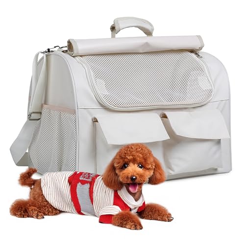 ALLSOPETS Hundetragetasche Katzentasche Faltbare Haustiertasche für Katzen und Hunde bis zu 9 kg Fluggesellschaft zugelassene kleine Hundetasche Weich Atmungsaktiv Langlebig Reisetasche Beige ALLSOPETS Hundetragetasche Katzentasche Faltbare Haustiertasche für Katzen und Hunde bis zu 9 kg Fluggesellschaft zugelassene kleine Hundetasche Weich Atmungsaktiv Langlebig Reisetasche Beige von ALLSOPETS