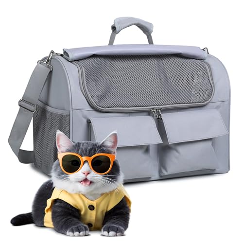ALLSOPETS Hundetragetasche Katzentasche Faltbare Haustiertasche für Katzen und Hunde bis zu 9 kg Fluggesellschaft zugelassene kleine Hundetasche Weich Atmungsaktiv Langlebig Reisetasche Grau ALLSOPETS Hundetragetasche Katzentasche Faltbare Haustiertasche für Katzen und Hunde bis zu 9 kg Fluggesellschaft zugelassene kleine Hundetasche Weich Atmungsaktiv Langlebig Reisetasche Grau von ALLSOPETS
