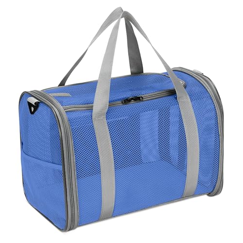 ALLSOPETS Hundetragetasche Katzentasche Faltbare Haustiertasche für Katzen und kleine Hunde Fluggesellschaft zugelassene kleine Hundetasche Weiche Katzentasche Atmungsaktive Reisetasche Blau ALLSOPETS Hundetragetasche Katzentasche Faltbare Haustiertasche für Katzen und kleine Hunde Fluggesellschaft zugelassene kleine Hundetasche Weiche Katzentasche Atmungsaktive Reisetasche Blau von ALLSOPETS
