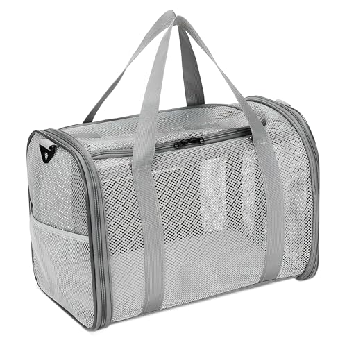 ALLSOPETS Hundetragetasche Katzentasche Faltbare Haustiertasche für Katzen und kleine Hunde Fluggesellschaft zugelassene kleine Hundetasche Weiche Katzentasche Atmungsaktive Reisetasche Grau ALLSOPETS Hundetragetasche Katzentasche Faltbare Haustiertasche für Katzen und kleine Hunde Fluggesellschaft zugelassene kleine Hundetasche Weiche Katzentasche Atmungsaktive Reisetasche Grau von ALLSOPETS