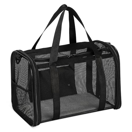 ALLSOPETS Hundetragetasche Katzentasche Faltbare Haustiertasche für Katzen und kleine Hunde Fluggesellschaft zugelassene kleine Hundetasche Weiche Katzentasche Atmungsaktive Reisetasche Schwarz ALLSOPETS Hundetragetasche Katzentasche Faltbare Haustiertasche für Katzen und kleine Hunde Fluggesellschaft zugelassene kleine Hundetasche Weiche Katzentasche Atmungsaktive Reisetasche Schwarz von ALLSOPETS