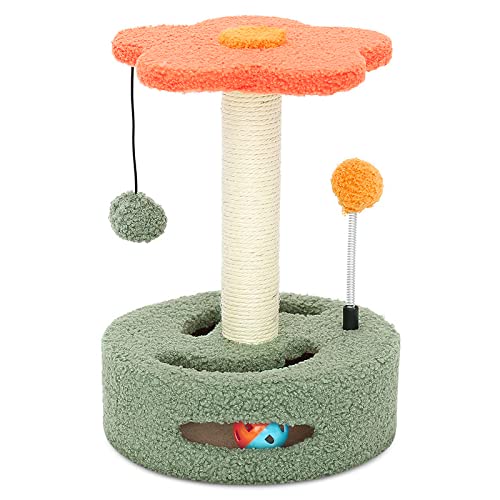 ALLSOPETS Katzenbaum Kratzbaum Kratzbäume Kletterbaum mit Sisal Drehbarer Oberer Stangentunnel Baumelnder Ball für Kleine Katzen Rosa ALLSOPETS Katzenbaum Kratzbaum Kratzbäume Kletterbaum mit Sisal Drehbarer Oberer Stangentunnel Baumelnder Ball für Kleine Katzen Rosa von ALLSOPETS