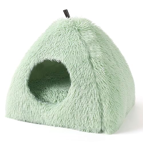 ALLSOPETS Katzenbett Plüsch-Katzenhöhle Bett für Hauskatzen Waschbar Süße Warme Katzenhöhle Gemütliches Katzenbett aus Plüsch mit Kapuze und weichem Kissen Haustierhöhle Grün ALLSOPETS Katzenbett Plüsch-Katzenhöhle Bett für Hauskatzen Waschbar Süße Warme Katzenhöhle Gemütliches Katzenbett aus Plüsch mit Kapuze und weichem Kissen Haustierhöhle Grün von ALLSOPETS