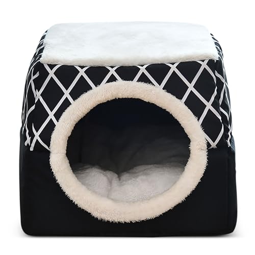 ALLSOPETS Katzenhöhle Hundebett für kleine Hunde Warmes Haustierbett für Hauskatzen Bequemes Katzenbett Katzenhaus mit Rutschfester Unterseite und Abnehmbarem Kissen Maschinenwaschbar Schwarz ALLSOPETS Katzenhöhle Hundebett für kleine Hunde Warmes Haustierbett für Hauskatzen Bequemes Katzenbett Katzenhaus mit Rutschfester Unterseite und Abnehmbarem Kissen Maschinenwaschbar Schwarz von ALLSOPETS