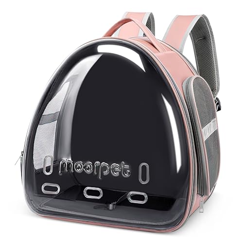 ALLSOPETS Katzenrucksack Träger Transparenter Bubble-Design Zusammenklappbarer Haustierträger für Katzen und Hunde bis zu 7.5KG Tragbarer Reise-Rucksack mit Innerem Sicherheitsgurt Rosa ALLSOPETS Katzenrucksack Träger Transparenter Bubble-Design Zusammenklappbarer Haustierträger für Katzen und Hunde bis zu 7.5KG Tragbarer Reise-Rucksack mit Innerem Sicherheitsgurt Rosa von ALLSOPETS
