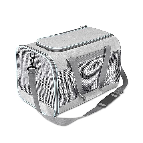 ALLSOPETS Transportbox Katze Hund, Faltbare Haustier Tragetasche, Tragbare Weiche Seiten Katzentrage, Atmungsaktives Netzgewebe, von Fluggesellschaften Zugelassen Haustier-Reisetasche Grau ALLSOPETS Transportbox Katze Hund, Faltbare Haustier Tragetasche, Tragbare Weiche Seiten Katzentrage, Atmungsaktives Netzgewebe, von Fluggesellschaften Zugelassen Haustier-Reisetasche Grau von ALLSOPETS