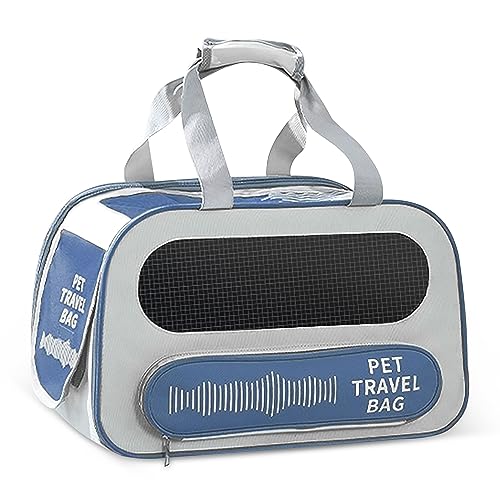 ALLSOPETS Transportbox Katze Hund, Faltbare Haustier Tragetasche, Weiche Seiten Katzentransporter, Faltbare Katzen Transporttasche für Hunde, Atmungsaktiv Bequem mit Abnehmbarer Matte Blau ALLSOPETS Transportbox Katze Hund, Faltbare Haustier Tragetasche, Weiche Seiten Katzentransporter, Faltbare Katzen Transporttasche für Hunde, Atmungsaktiv Bequem mit Abnehmbarer Matte Blau von ALLSOPETS
