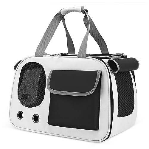 ALLSOPETS Transportbox Katze Hund, Faltbare Haustier Tragetasche, Weiche Seiten Katzentransporter, Faltbare Katzen Transporttasche für Hunde, mit Schultergurt und Abnehmbarer Matte Schwarz ALLSOPETS Transportbox Katze Hund, Faltbare Haustier Tragetasche, Weiche Seiten Katzentransporter, Faltbare Katzen Transporttasche für Hunde, mit Schultergurt und Abnehmbarer Matte Schwarz von ALLSOPETS