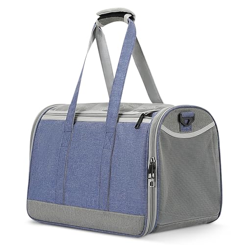 ALLSOPETS Transportbox Katze Hund, Stilvolle Atmungsaktive Haustier Tragetasche für Kleine bis Mittelgroße Tiere, Komfort und Bequemlichkeit Haustier Tragetasche für Reisen Camping Wandern, Blau ALLSOPETS Transportbox Katze Hund, Stilvolle Atmungsaktive Haustier Tragetasche für Kleine bis Mittelgroße Tiere, Komfort und Bequemlichkeit Haustier Tragetasche für Reisen Camping Wandern, Blau von ALLSOPETS