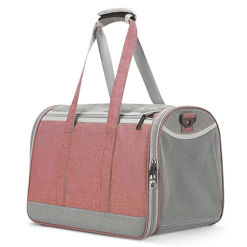 ALLSOPETS Transportbox Katze Hund, Stilvolle Atmungsaktive Haustier Tragetasche für Kleine bis Mittelgroße Tiere, Komfort und Bequemlichkeit Haustier Tragetasche für Reisen Camping Wandern, Rosa ALLSOPETS Transportbox Katze Hund, Stilvolle Atmungsaktive Haustier Tragetasche für Kleine bis Mittelgroße Tiere, Komfort und Bequemlichkeit Haustier Tragetasche für Reisen Camping Wandern, Rosa von ALLSOPETS