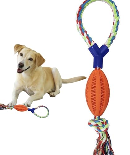 ALLTHINGVB Kauspielzeug für Hunde, Gummiball, langlebig, zum Apportieren für interaktive Leckerlis mit robuster, verdrehter Dosierung, Bereicherung für Langeweile und Gehirnstimulierendes Spiel, von ALLTHINGVB