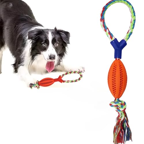 ALLTHINGVB Kauspielzeug für Hunde, Gummiball, langlebig, zum Apportieren für interaktive Leckerlis mit robuster, verdrehter Dosierung, Bereicherung für Langeweile und Gehirnstimulierendes Spiel, von ALLTHINGVB