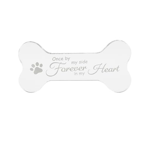 ALLY-MAGIC Haustier-Gedenk-Ornament, Acryl, Gedenkgeschenk für den Verlust von Hund und Katze, Knochenform, Haustier-Gedenkgeschenk für Hunde, Welpen, Katzen, Beileidsgeschenk, Schreibtischdekoration von ALLY-MAGIC