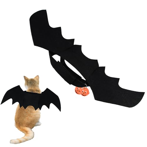 Halloween-Kostüm mit Fledermausflügeln mit 2 Glocken, lustiges Katzenkostüm, Rollenspiel, Zubehör für Katzen und Hunde, Halloween-Party Y5CWBFXB Halloween-Kostüm mit Fledermausflügeln mit 2 Glocken, lustiges Katzenkostüm, Rollenspiel, Zubehör für Katzen und Hunde, Halloween-Party Y5CWBFXB von ALLY-MAGIC