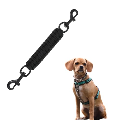 Y11GXQAQJ Hundehalsband-Sicherheitsclip, Halsband zu Geschirr, Sicherheits-Verbindungsstück mit Doppelverschlüssen, handgefertigter Backup-Sicherheitsgurt-Clip für Spaziergänge, Laufen und Wandern von ALLY-MAGIC