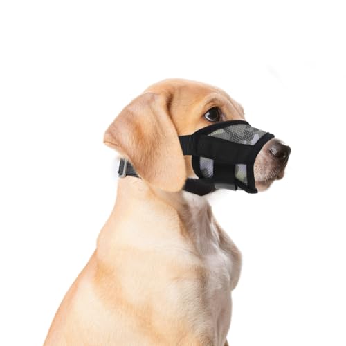 Y8HSGZT Hundemaulkorb, atmungsaktives Netzgewebe und strapazierfähiger Maulkorb, atmungsaktiv, trinkbar, verhindert Bellen, Beißen und Kauen Y8HSGZT Hundemaulkorb, atmungsaktives Netzgewebe und strapazierfähiger Maulkorb, atmungsaktiv, trinkbar, verhindert Bellen, Beißen und Kauen von ALLY-MAGIC