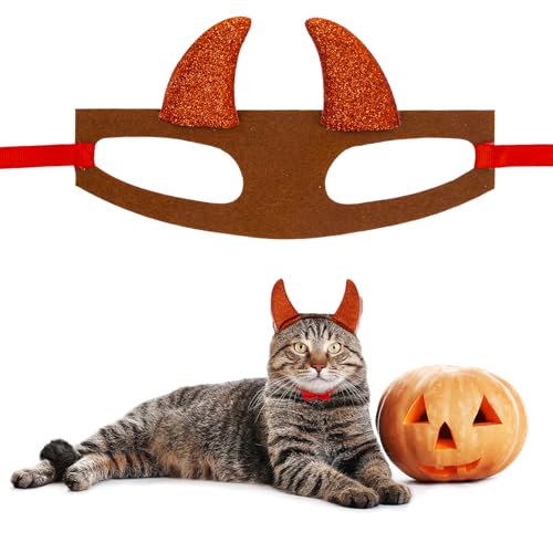 Y8MNJTS Y8MNJTS Katzen-Stirnband, Teufelshorn, Stirnband, Halloween-Kostüm, Hund, Halloween-Kostüm, Dämonenkostüm, Cosplay, verstellbarer Riemen, Verkleiden für Hunde, Katzen, Halloween-Party, Y8MNJTS Y8MNJTS Katzen-Stirnband, Teufelshorn, Stirnband, Halloween-Kostüm, Hund, Halloween-Kostüm, Dämonenkostüm, Cosplay, verstellbarer Riemen, Verkleiden für Hunde, Katzen, Halloween-Party, von ALLY-MAGIC