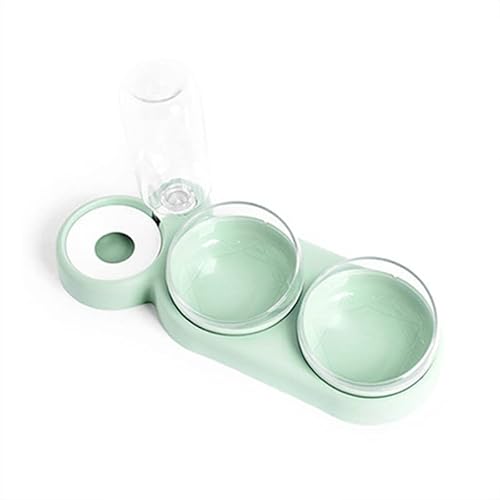 ALLZZY Pet Cat Bowl Automatischer Futternapf for Hunde und Katzen (Color : Green) von ALLZZY