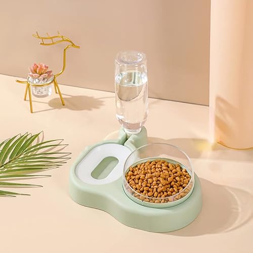 ALLZZY Pet Cat Bowl Automatischer Futternapf for Hunde und Katzen (Color : Green S) von ALLZZY