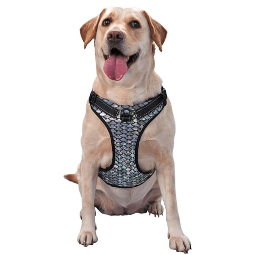 Brustgurt für Haustiere, Fischschuppen, Zugweste, Geschirr, für den Außenbereich, mit dem Hund Brustgurt für Haustiere, Fischschuppen, Zugweste, Geschirr, für den Außenbereich, mit dem Hund von ALLiYa