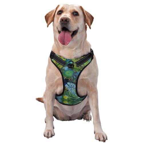 Handbemalte Libellen-Haustier-Traktionsweste, Brustgurt, Geschirr, Outdoor, Spaziergang mit dem Hund Handbemalte Libellen-Haustier-Traktionsweste, Brustgurt, Geschirr, Outdoor, Spaziergang mit dem Hund von ALLiYa