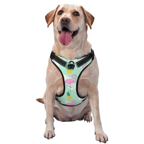 Haustier-Traktionsweste mit pinkem Flamingo-Ananas, Brustgurt, Geschirr, Outdoor, Spaziergänge mit dem Hund Haustier-Traktionsweste mit pinkem Flamingo-Ananas, Brustgurt, Geschirr, Outdoor, Spaziergänge mit dem Hund von ALLiYa