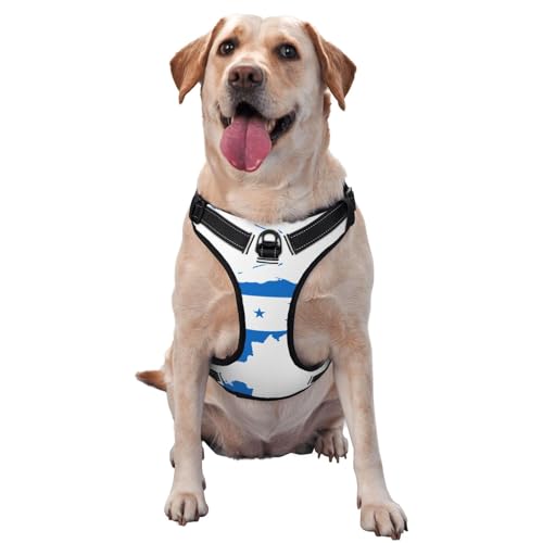 Honduras-Flagge, Haustier-Traktionsweste, Brustgurt, Geschirr, Outdoor, Spaziergang mit dem Hund Honduras-Flagge, Haustier-Traktionsweste, Brustgurt, Geschirr, Outdoor, Spaziergang mit dem Hund von ALLiYa