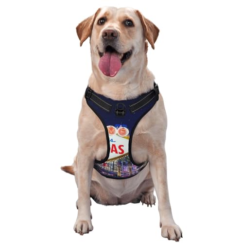 Las Vegas Night City Haustier-Traktionsweste, Brustgurt, Geschirr, Outdoor, Spaziergang mit dem Hund Las Vegas Night City Haustier-Traktionsweste, Brustgurt, Geschirr, Outdoor, Spaziergang mit dem Hund von ALLiYa