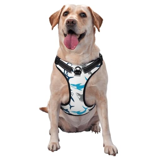 Sharks Haustier-Traktionsweste, Brustgurt, Geschirr, Outdoor, Spaziergang mit dem Hund Sharks Haustier-Traktionsweste, Brustgurt, Geschirr, Outdoor, Spaziergang mit dem Hund von ALLiYa