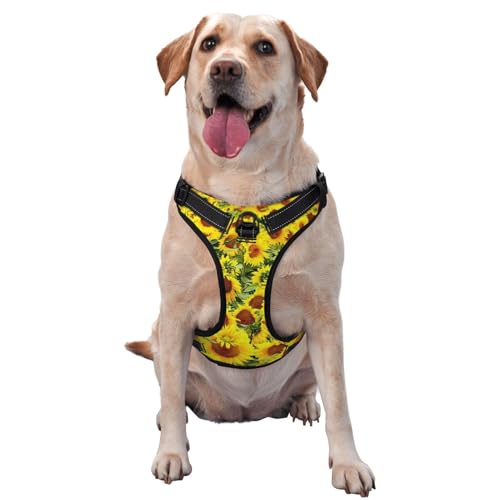 Sonnenblumen-Haustier-Traktionsweste, Brustgurt, Geschirr, Outdoor, Spaziergänge mit dem Hund Sonnenblumen-Haustier-Traktionsweste, Brustgurt, Geschirr, Outdoor, Spaziergänge mit dem Hund von ALLiYa