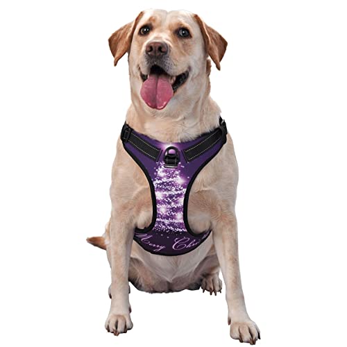 Traktionsweste für Haustiere, Brustgurt, mit Weihnachtsbaum, Violett Traktionsweste für Haustiere, Brustgurt, mit Weihnachtsbaum, Violett von ALLiYa