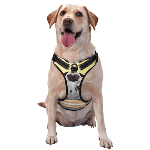Traktionsweste mit Mops-Motiv, Brustgurt, Geschirr, Outdoor, Spaziergang mit dem Hund Traktionsweste mit Mops-Motiv, Brustgurt, Geschirr, Outdoor, Spaziergang mit dem Hund von ALLiYa