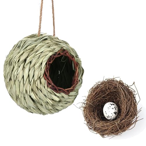 3-teiliges Set künstliches simuliertes Vogelnest kugelförmiges Vogelnest Haus Handgefertigte Weberei hängende Dekoration für Gartenpflanzenlandschaft Zubehör künstlich simuliertes Vogelnisthaus (A 3-teiliges Set künstliches simuliertes Vogelnest kugelförmiges Vogelnest Haus Handgefertigte Weberei hängende Dekoration für Gartenpflanzenlandschaft Zubehör künstlich simuliertes Vogelnisthaus (A von ALOEU