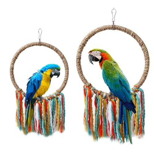 Vogelspielzeug für Haustiere, Vögel, Papageien, Klettern, Stehen, Hängespielzeug, Baumwollseil, Kreisspielzeug, Kauspielzeug, Beißen, Papageien, Sitzstange, Käfig, Schaukel, Seil, Ring, Ständer, Vogelspielzeug für Haustiere, Vögel, Papageien, Klettern, Stehen, Hängespielzeug, Baumwollseil, Kreisspielzeug, Kauspielzeug, Beißen, Papageien, Sitzstange, Käfig, Schaukel, Seil, Ring, Ständer, von ALOEU