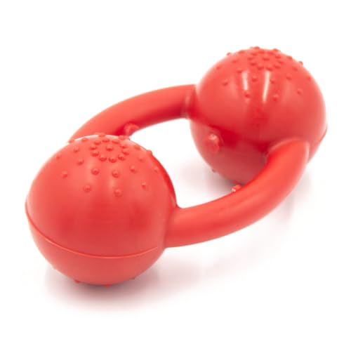 Alpha Kauspielzeug für Hunde, robust, aus Gummi, 15,2 x 6,3 x 8,9 cm, Rot von ALPHA ANIMAL PRODUCTS