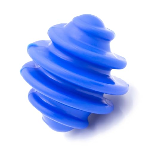 Alpha – Spirale – robustes Kauspielzeug und Leckerli-Spreizer aus Gummi – wählen Sie Ihre Farbe – 10,2 cm L × 8,9 cm B × 8,9 cm H (Blau) von ALPHA ANIMAL PRODUCTS