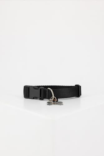 Alpha Industries Basic Dog-Tag Collar stylisches Hunde-Halsband Black, XS von ALPHA INDUSTRIES