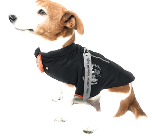 Alpha Industries Dog MA-1 Nylon Flight Jacket Fliegerjacke für Hunde Black von ALPHA INDUSTRIES